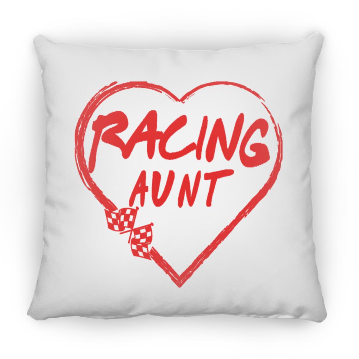 Racing Aunt Heart Large Square Pillow