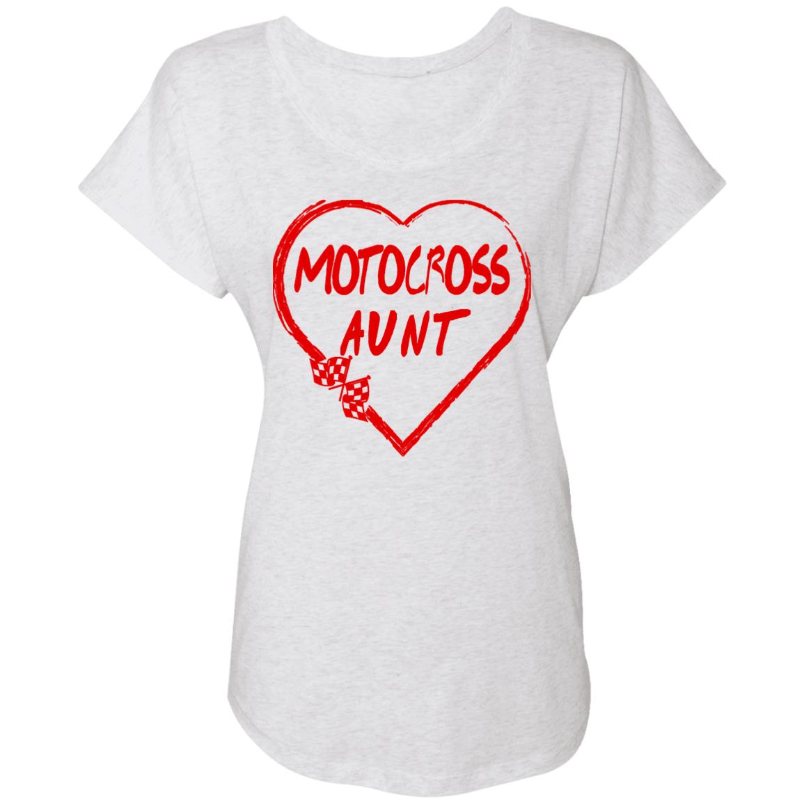 Motocross Aunt Heart Ladies' Triblend Dolman Sleeve