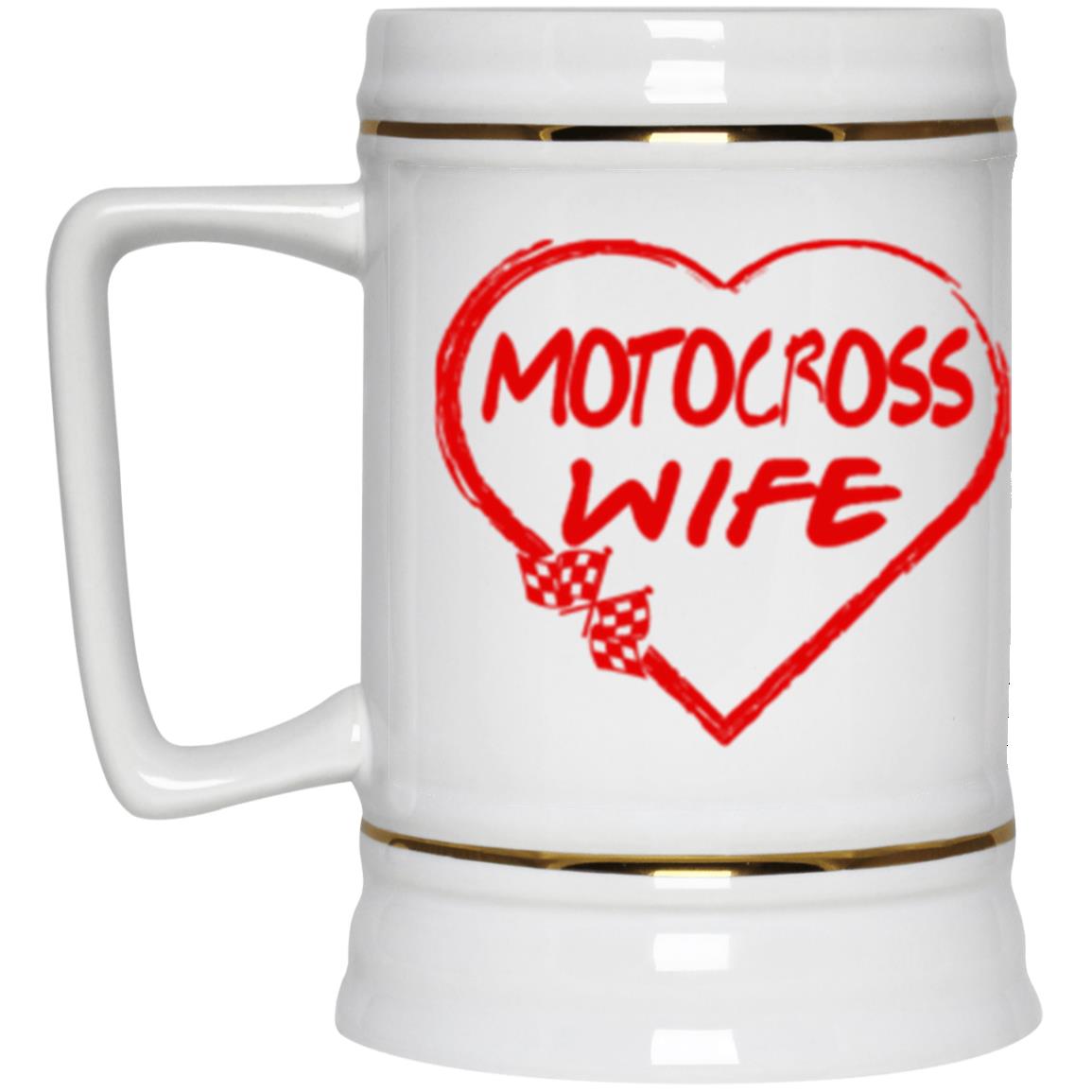 Motocross Wife Beer Stein 22oz.