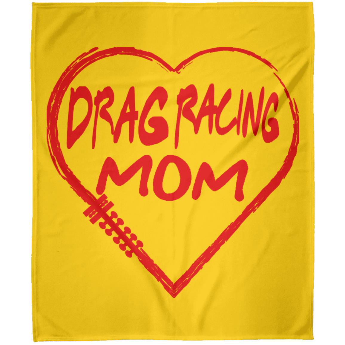Drag Racing Mom Heart Arctic Fleece Blanket 50x60