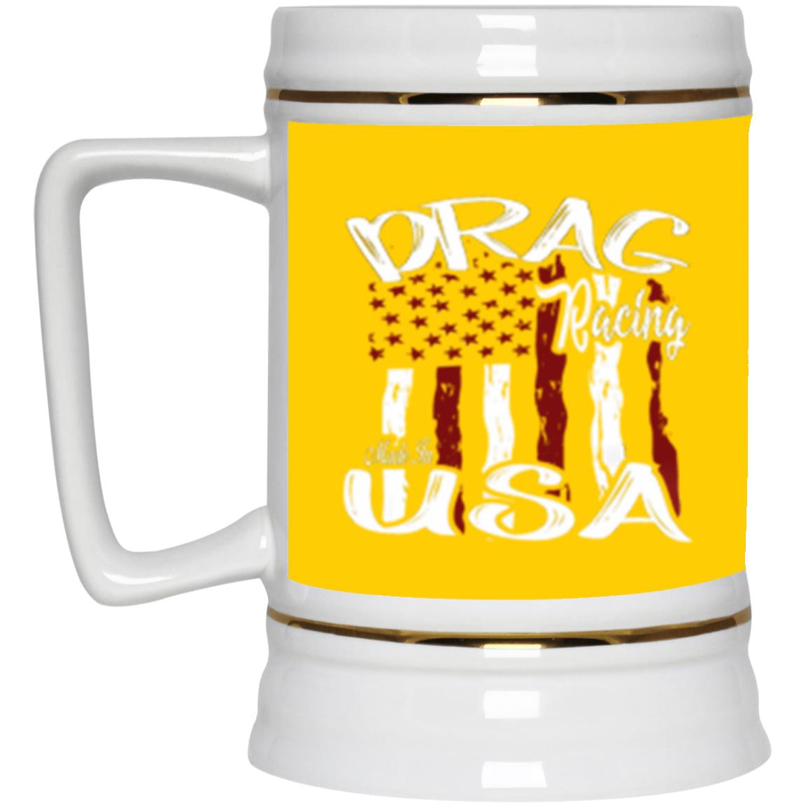 Drag Racing Made In USA Beer Stein 22oz.