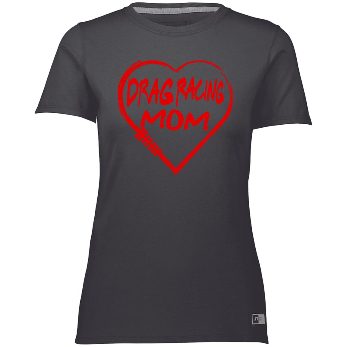 Drag Racing Mom Heart Ladies’ Essential Dri-Power Tee