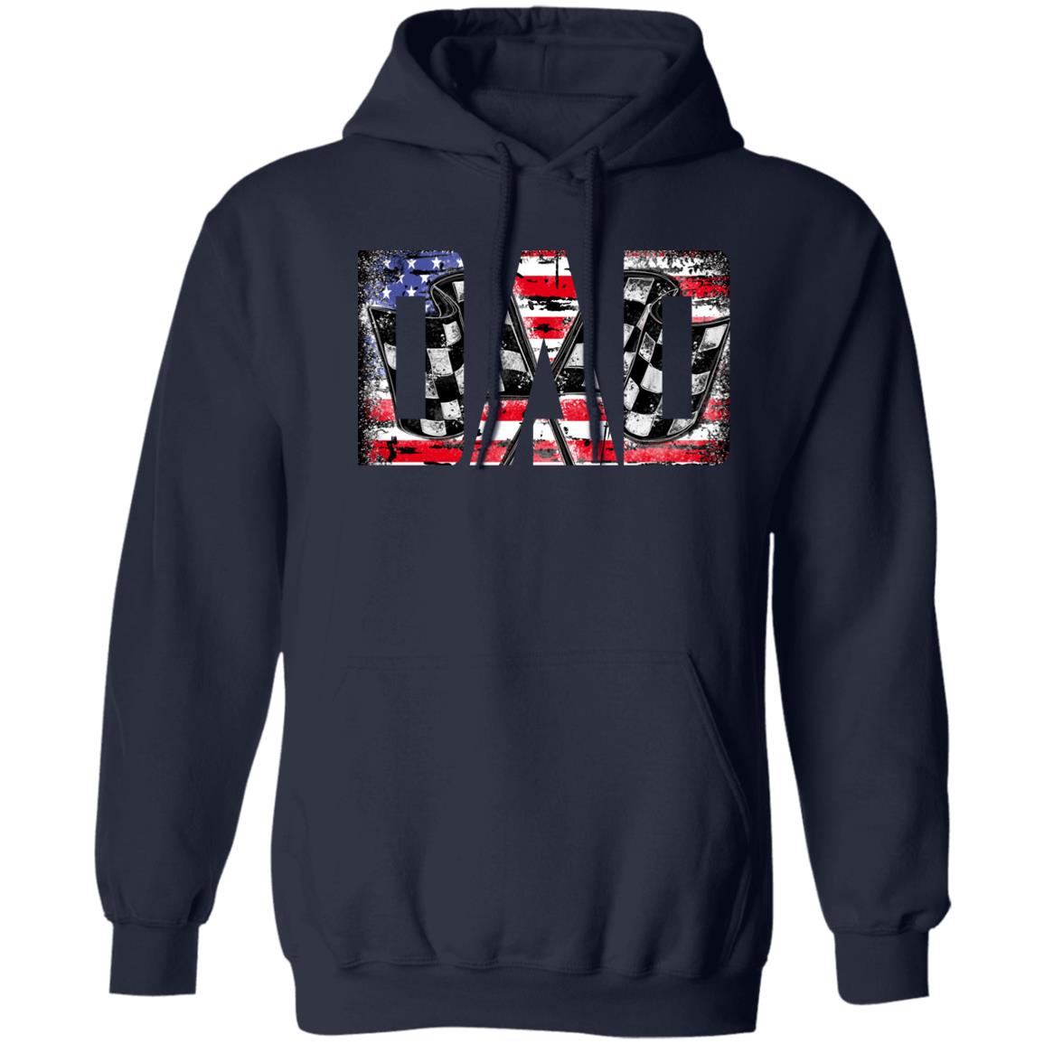 USA Racing Dad Pullover Hoodie 8 oz (Closeout)