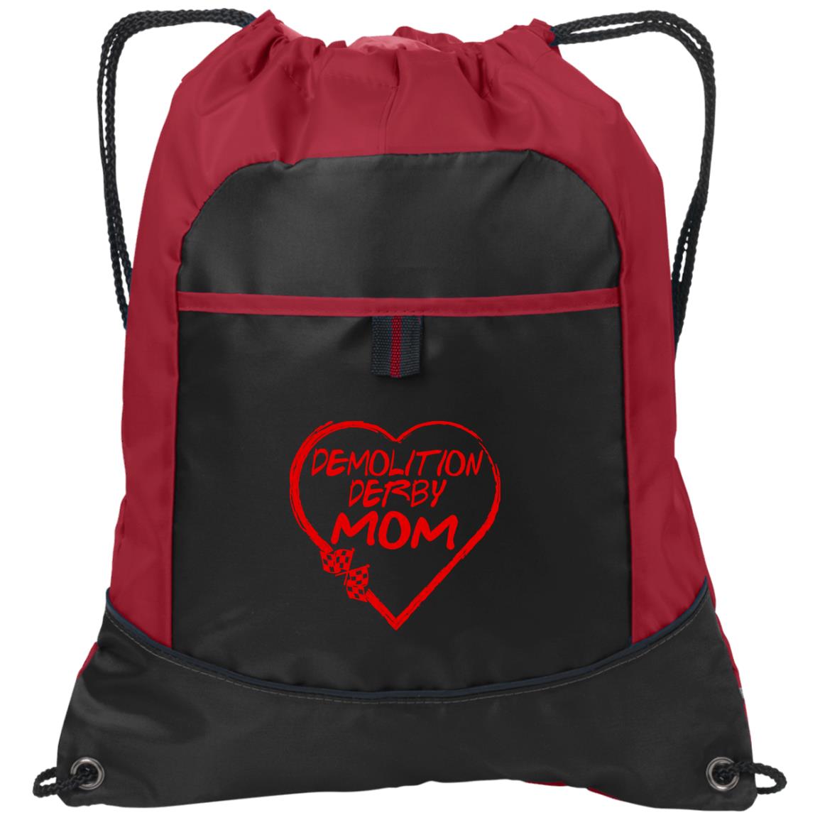 Demolition Derby Mom Heart Pocket Cinch Pack