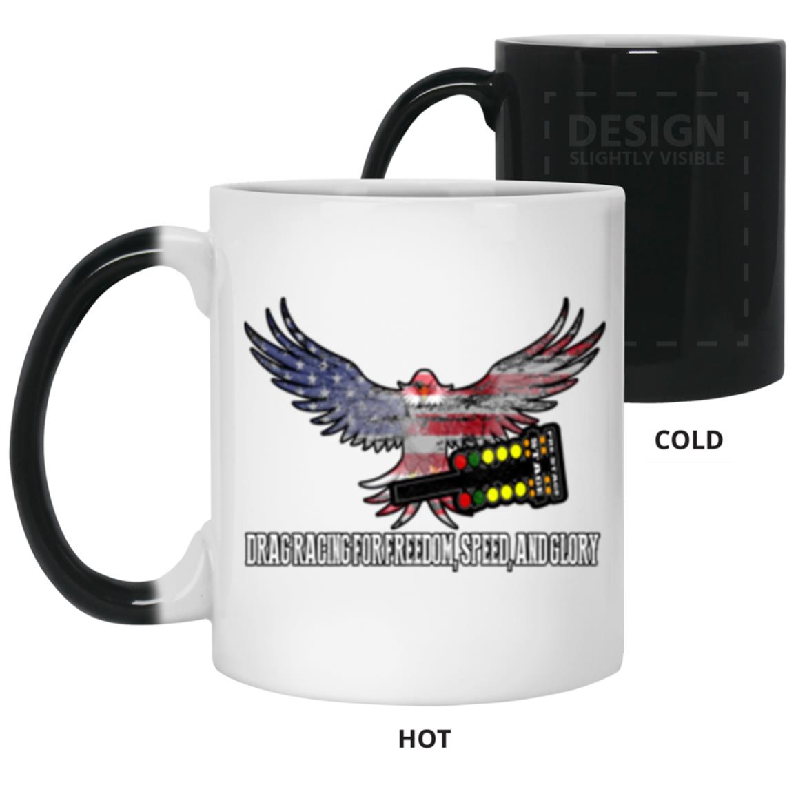 Drag Racing for Freedom, Speed, and Glory 11 oz. Color Changing Mug