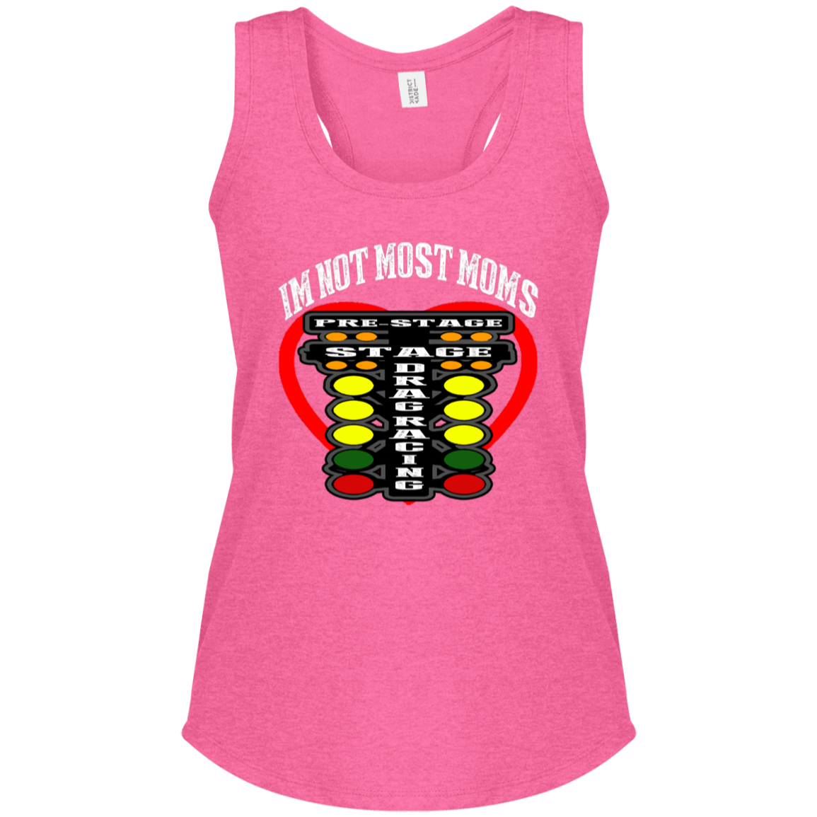 I'm Not Most Moms Drag Racing Women's Perfect Tri Racerback Tank