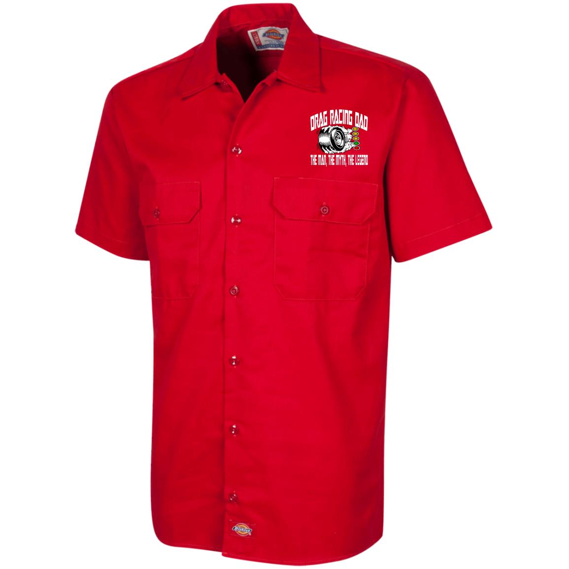 Drag Racing Dad Dickies Men's Short Sleeve Workshirt