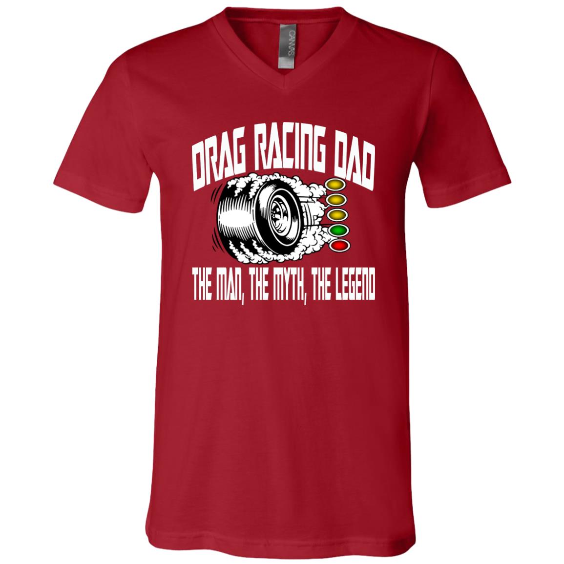 Drag Racing Dad Unisex Jersey SS V-Neck T-Shirt