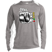 Drag Racing Long Sleeve Heather Colorblock Performance Tee