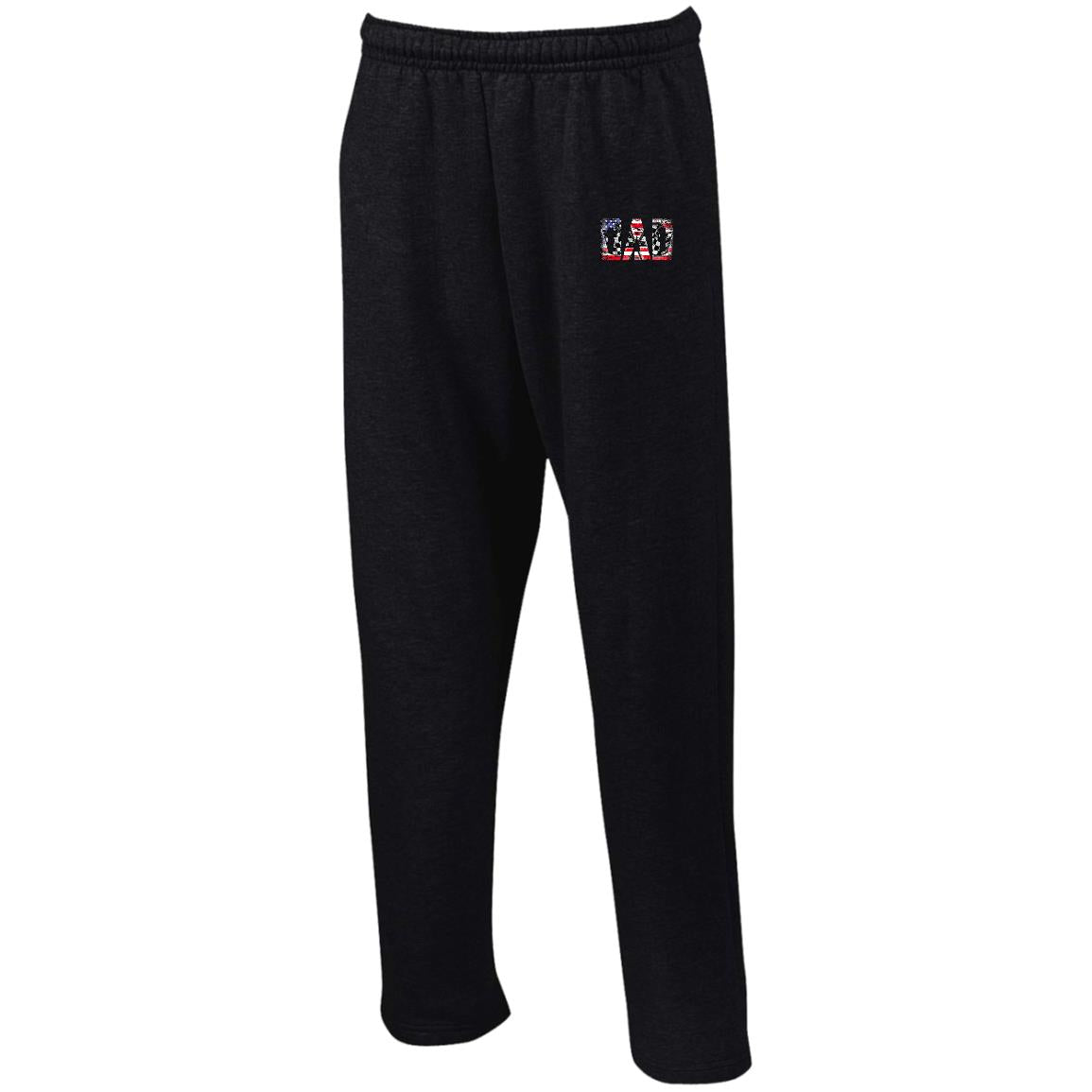USA Racing Dad Open Bottom Sweatpants with Pockets