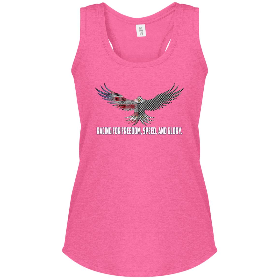 Racing For Freedom, Speed, And Glory Women's Perfect Tri Racerback Tank
