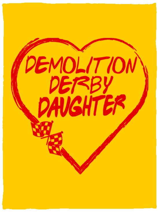 Demolition Derby Daughter Heart Cozy Plush Fleece Blanket - 30x40