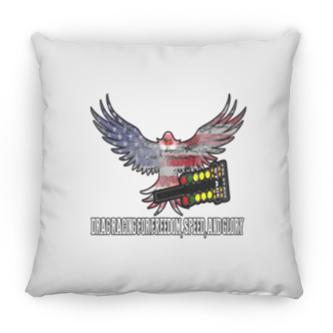 Drag Racing for Freedom, Speed, and Glory Medium Square Pillow