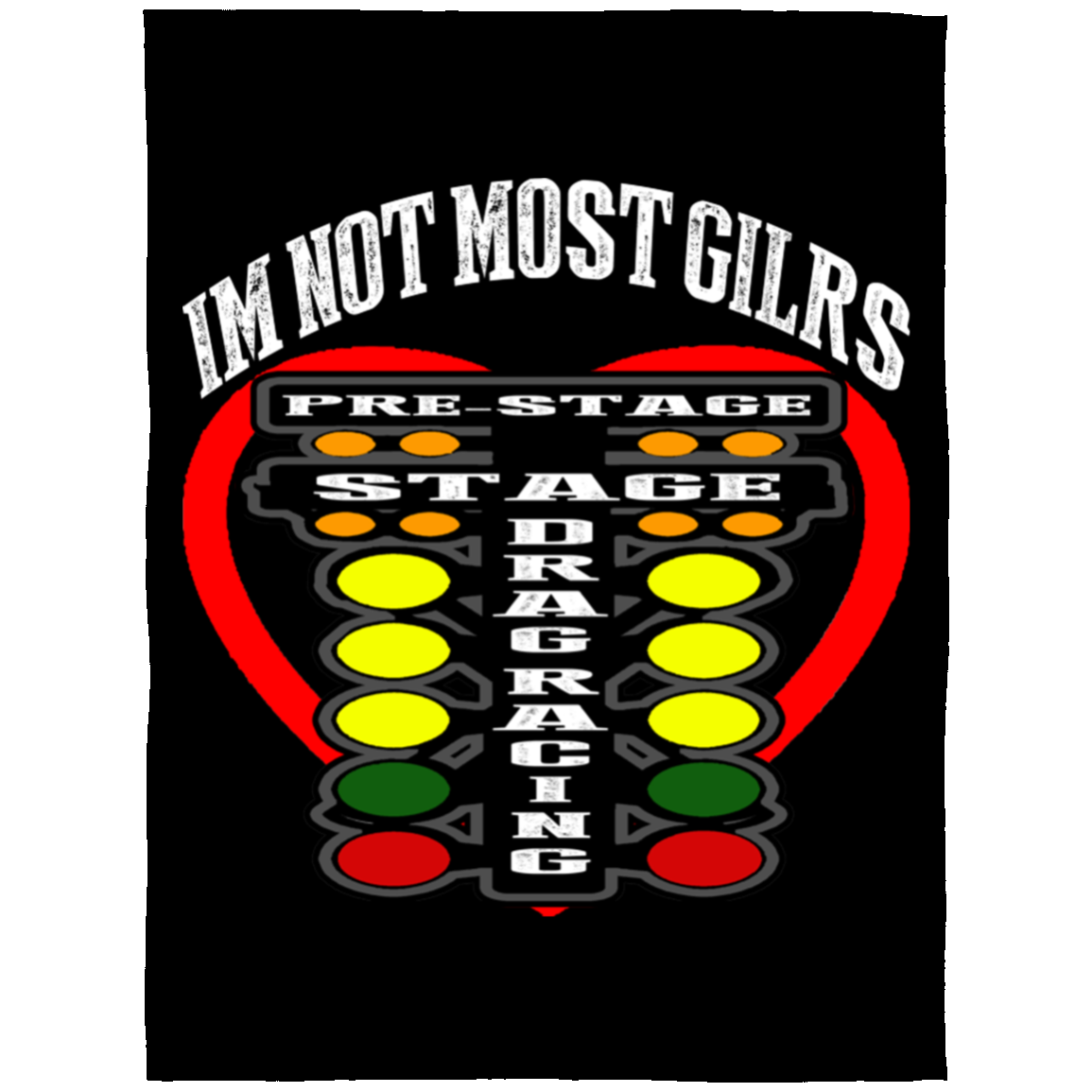 I'm Not Most Girls Drag Racing Arctic Fleece Blanket 60x80