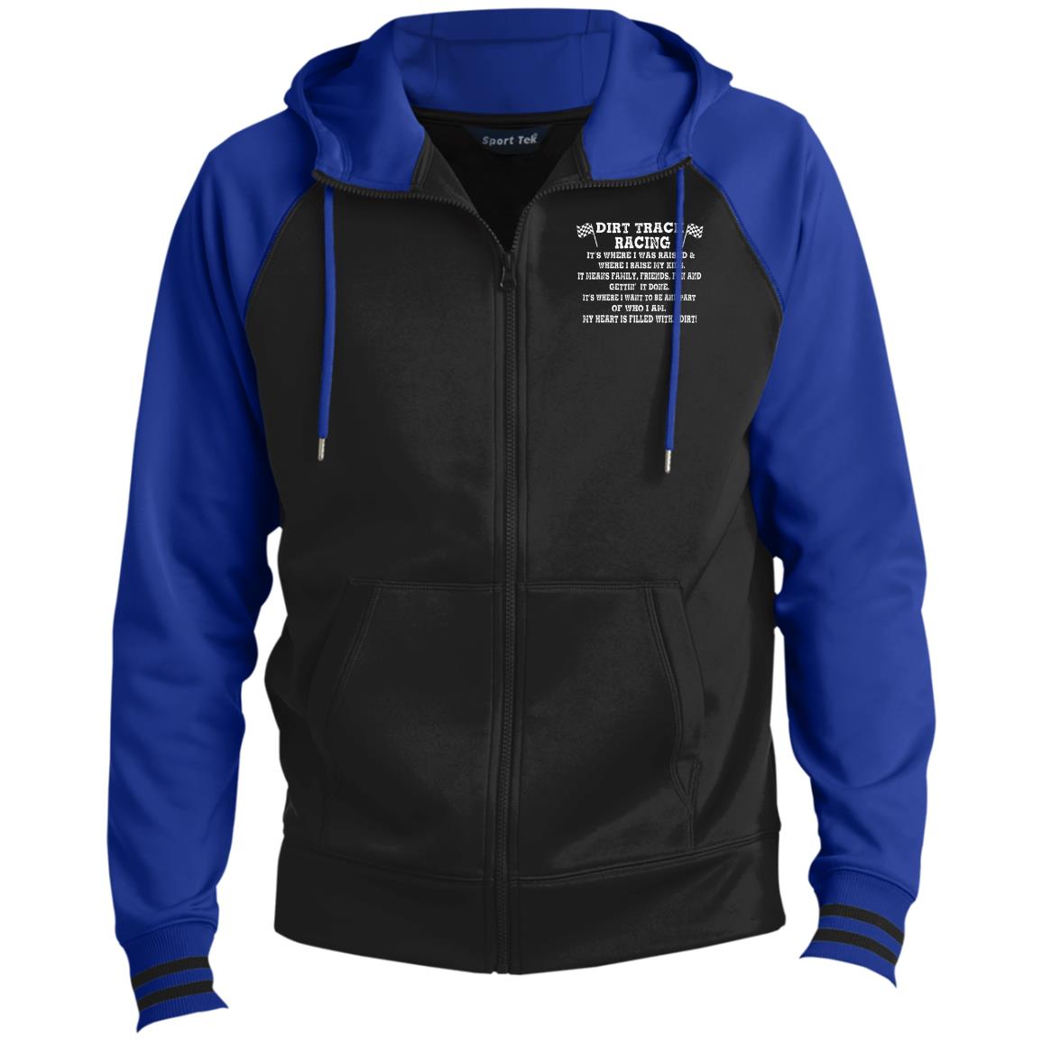 Dirt Track Racing It's Where I Was Raised Men's Sport-Wick® Full-Zip Hooded Jacket