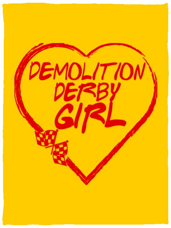 Demolition Derby Girl Heart Cozy Plush Fleece Blanket - 30x40