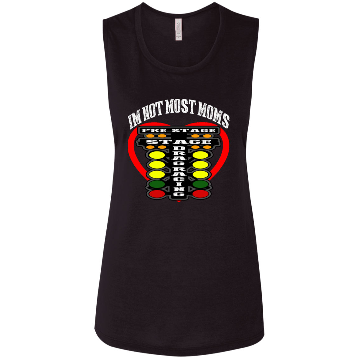 I'm Not Most Moms Drag Racing Ladies' Flowy Muscle Tank