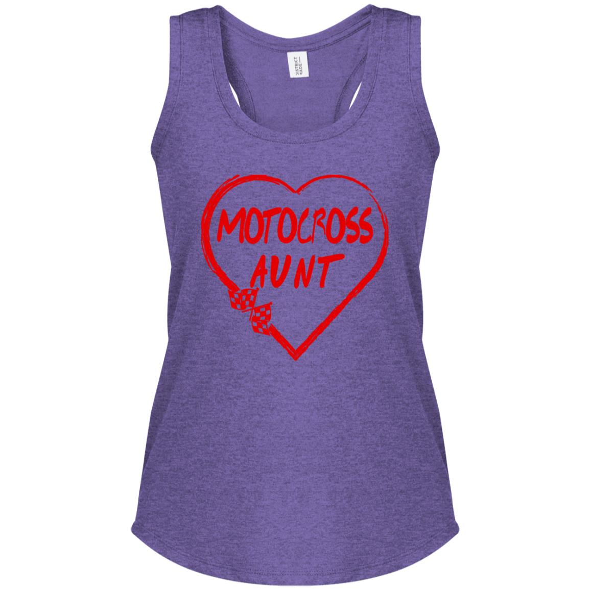 Motocross Aunt Heart Women's Perfect Tri Racerback Tank