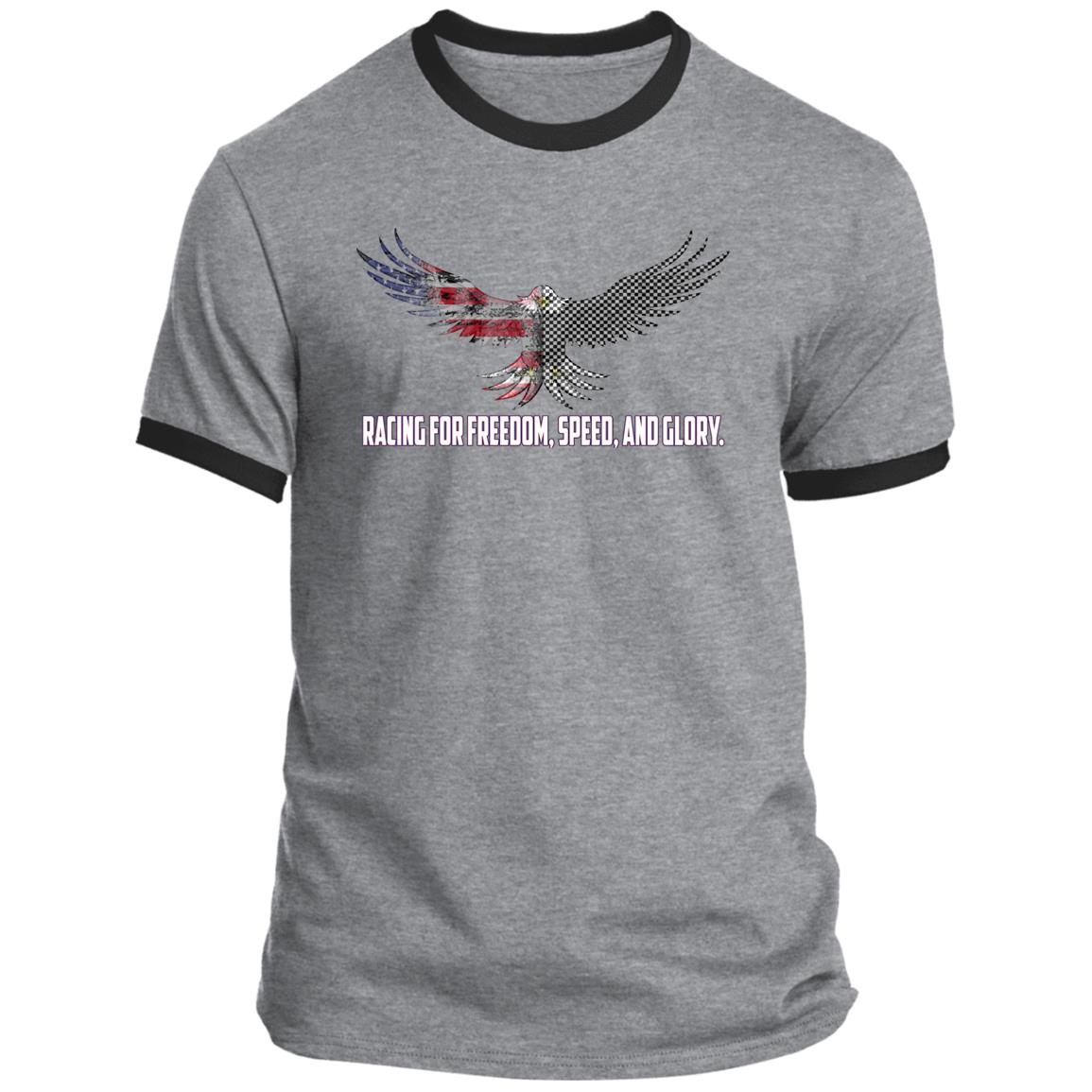 Racing For Freedom, Speed, And Glory Ringer Tee