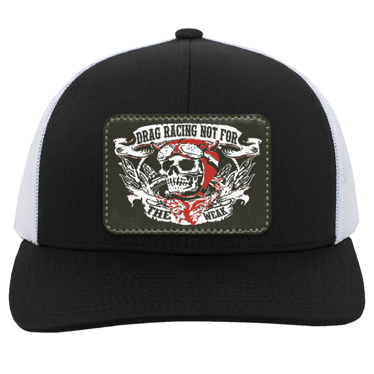 Drag Racing Not For The Weak Trucker Patched Snap Back