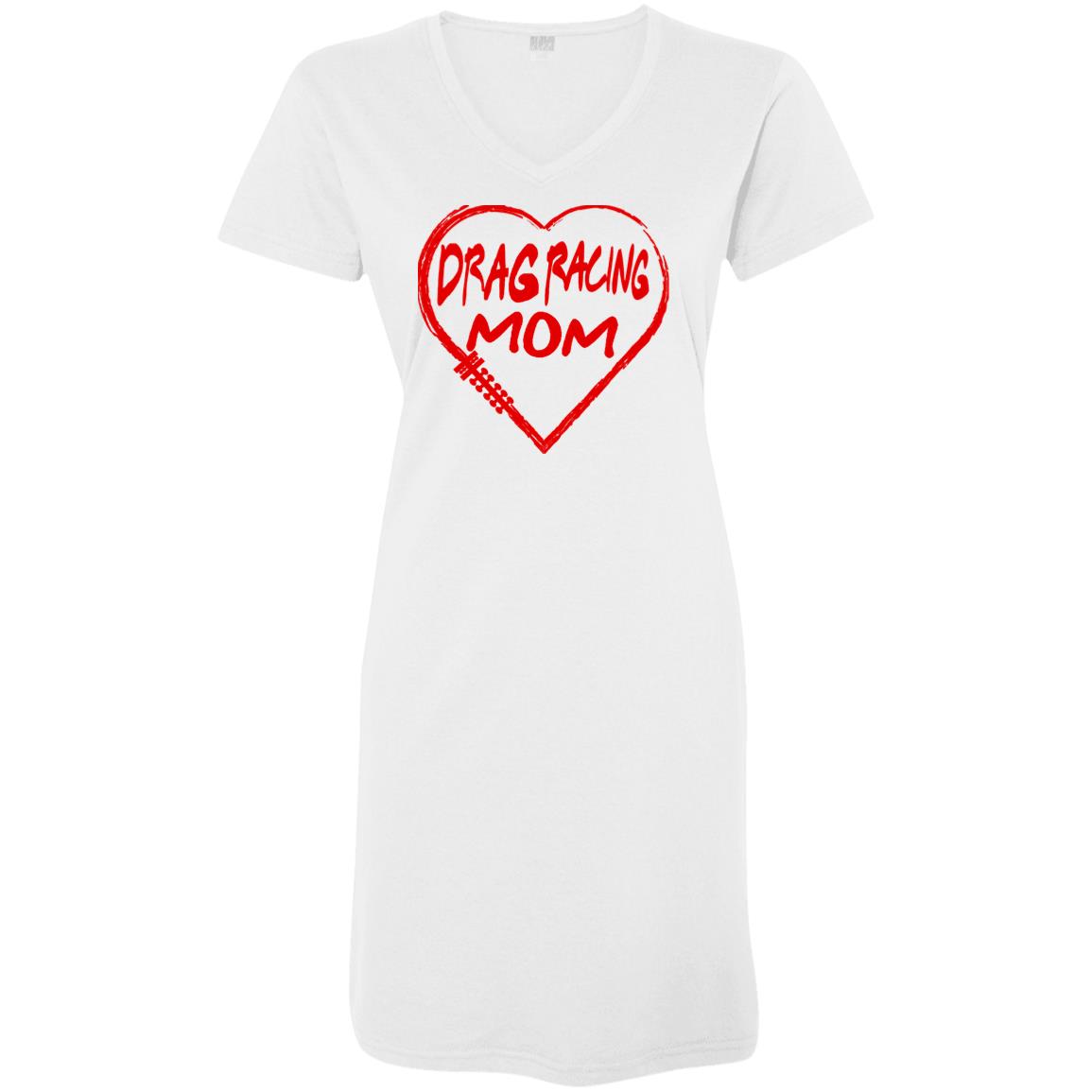 Drag Racing Mom Heart Ladies' V-Neck Fine Jersey Cover-Up