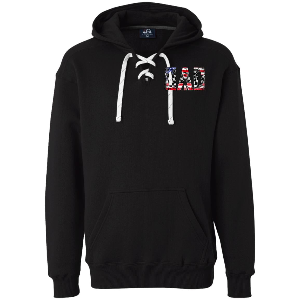 USA Racing Dad Heavyweight Sport Lace Hoodie