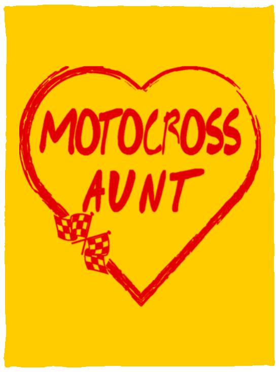 Motocross Aunt Heart Cozy Plush Fleece Blanket - 30x40