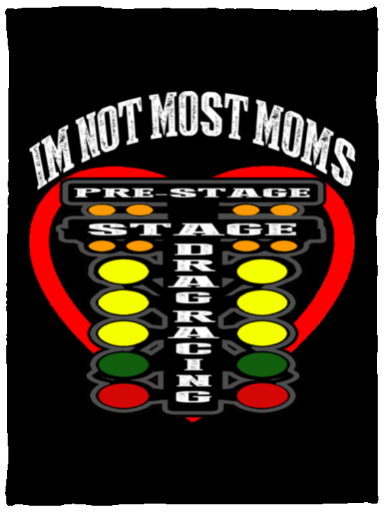 I'm Not Most Moms Drag Racing Large Square Pillow Cozy Plush Fleece Blanket - 30x40