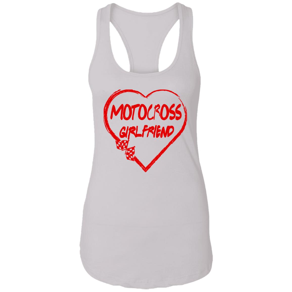 Motocross Girlfriend Heart Ladies Ideal Racerback Tank