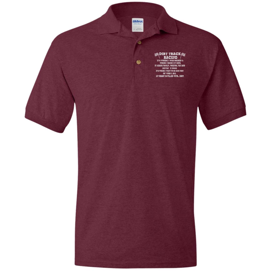 Dirt Track Racing It's Where I Was Raised Jersey Polo Shirt