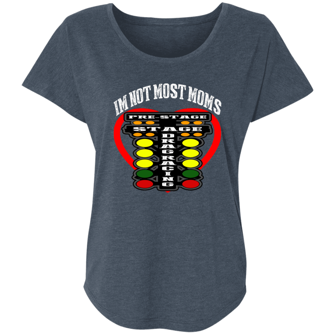 I'm Not Most Moms Drag Racing Ladies' Triblend Dolman Sleeve