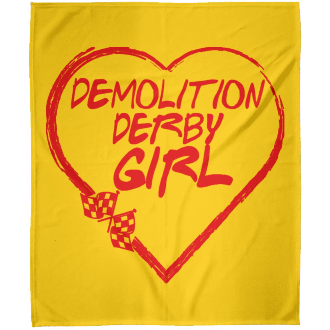 Demolition Derby Girl Heart Arctic Fleece Blanket 50x60