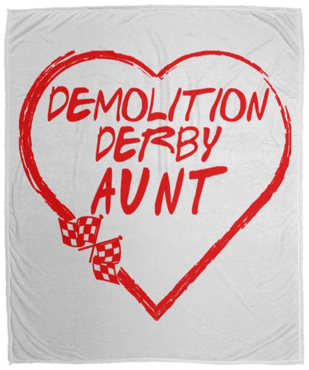 Demolition Derby Aunt Heart Cozy Plush Fleece Blanket - 50x60