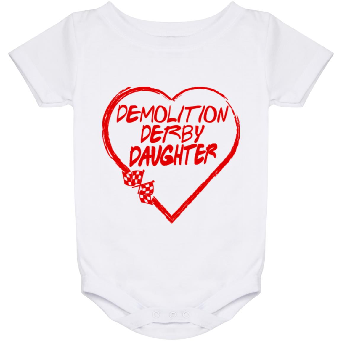 Demolition Derby Daughter Heart Baby Onesie 24 Month