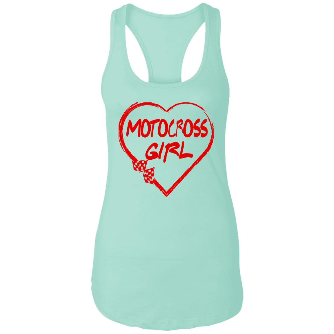 Motocross Girl Heart Women's Ideal Racerback Tank