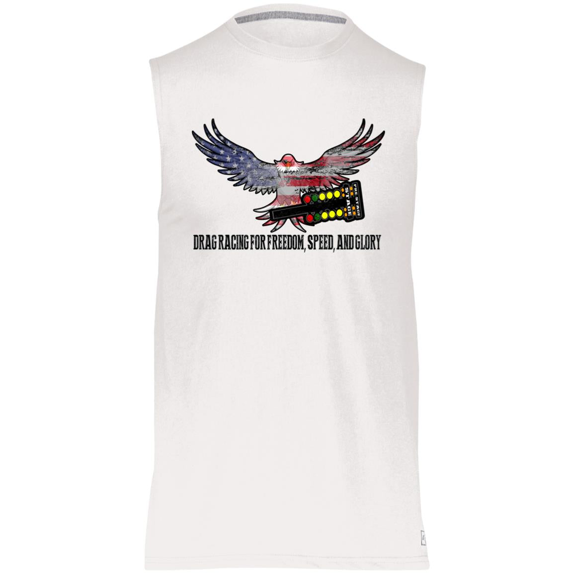 Drag Racing for Freedom, Speed, and Glory Essential Dri-Power Sleeveless Muscle Tee