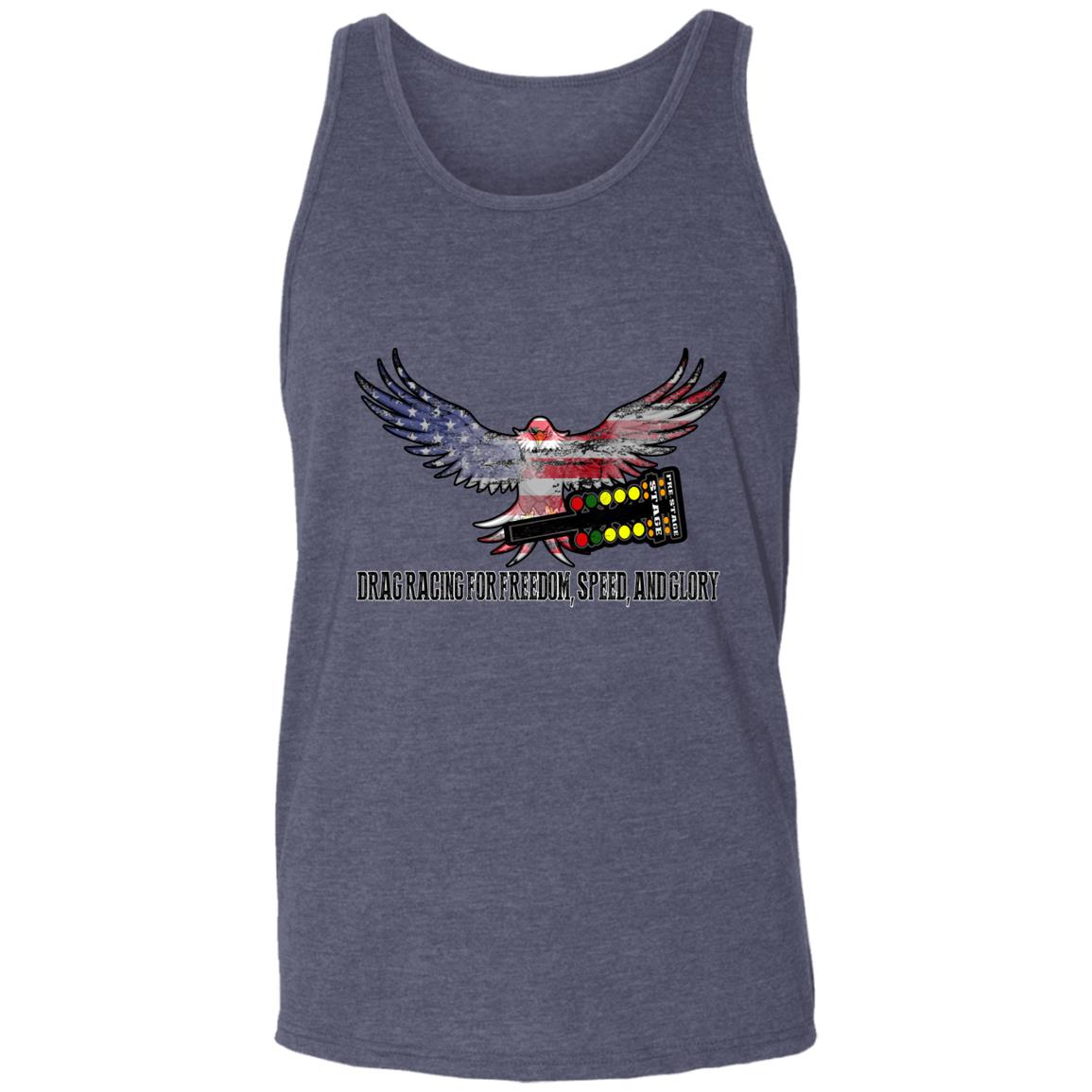Drag Racing for Freedom, Speed, and Glory Unisex Tank