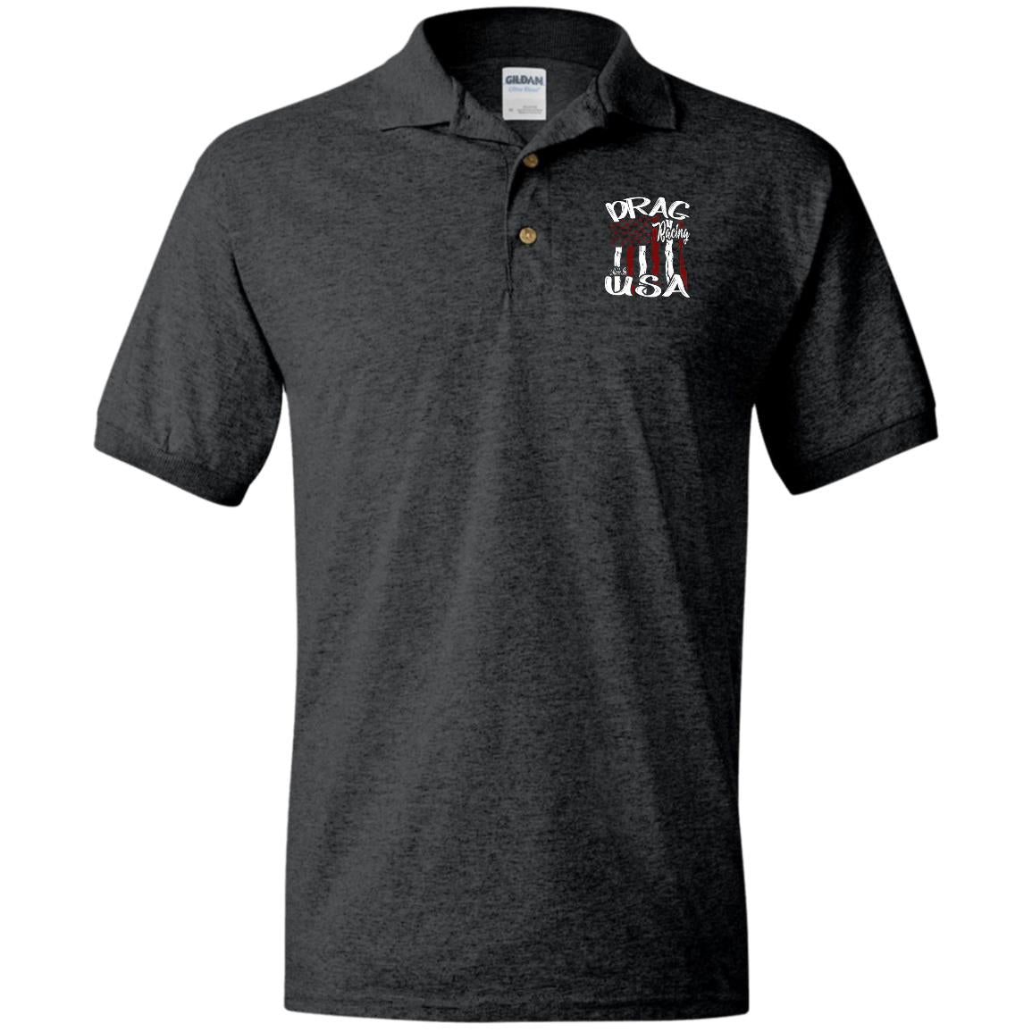 Drag Racing Made In USA Jersey Polo Shirt