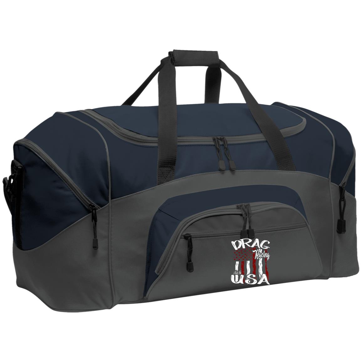 Drag Racing Made In USA Colorblock Sport Duffel