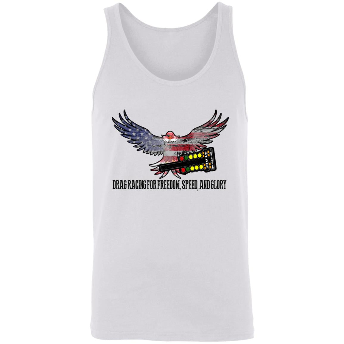 Drag Racing for Freedom, Speed, and Glory Unisex Tank