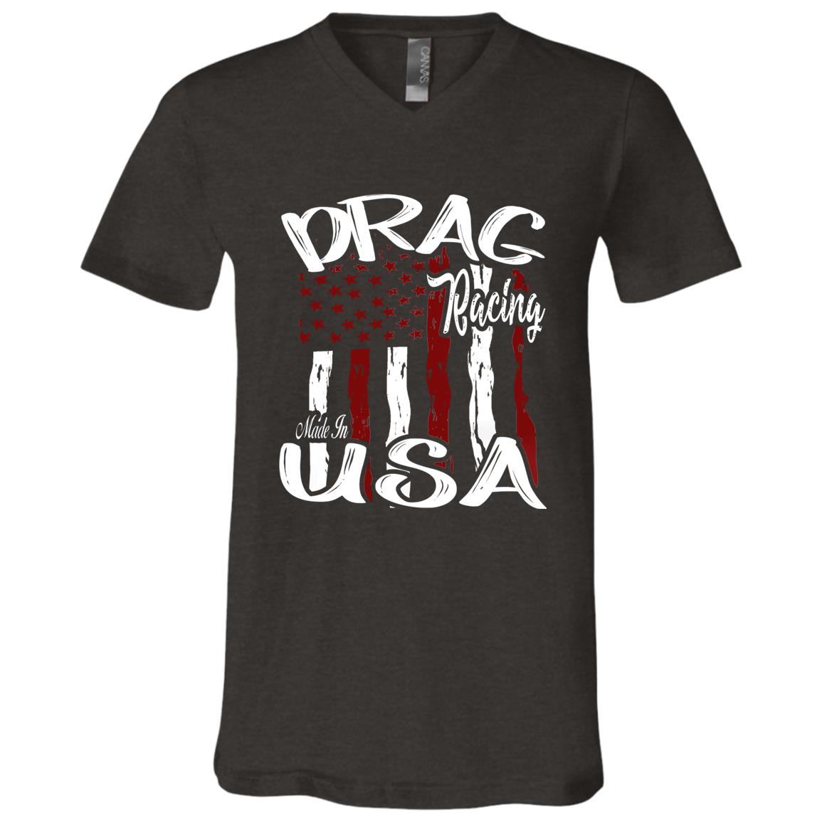 Drag Racing Made In USA Unisex Jersey SS V-Neck T-Shirt