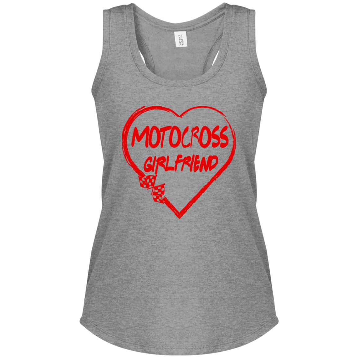 Motocross Girlfriend Heart Women's Perfect Tri Racerback Tank