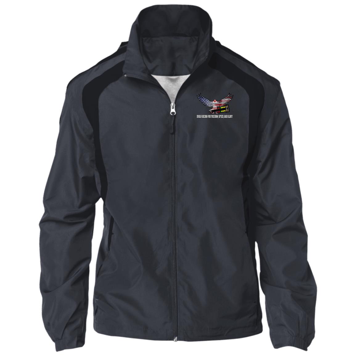 Drag Racing for Freedom, Speed, and Glory Jersey-Lined Raglan Jacket
