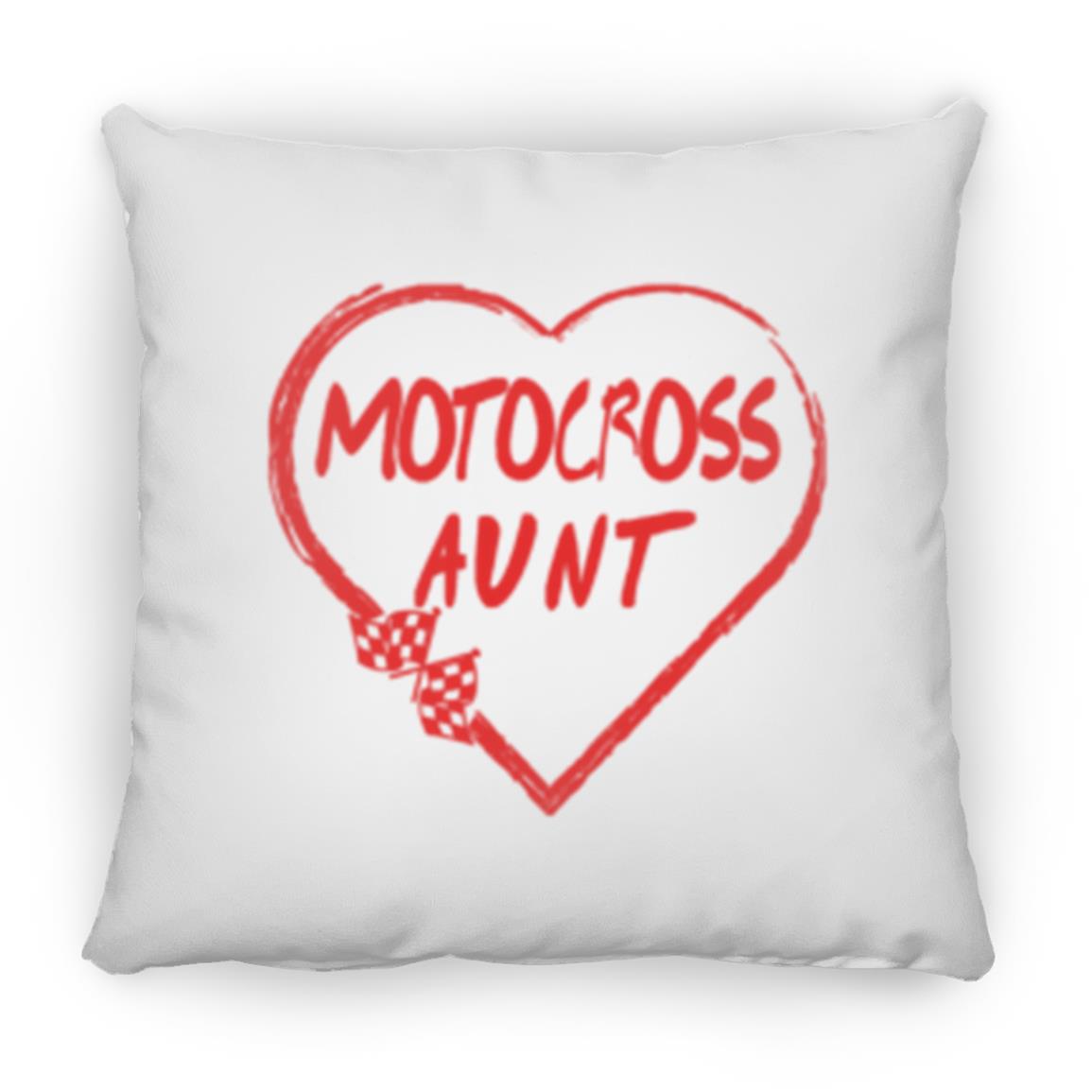 Motocross Aunt Heart Small Square Pillow