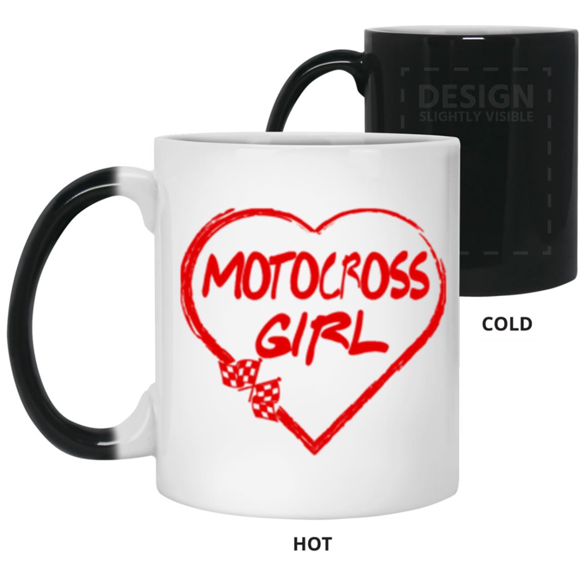 Motocross Girl Heart 11 oz. Color Changing Mug