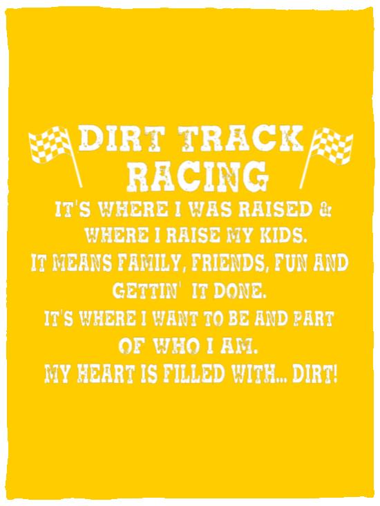 Dirt Track Racing It's Where I Was Raised Cozy Plush Fleece Blanket - 30x40