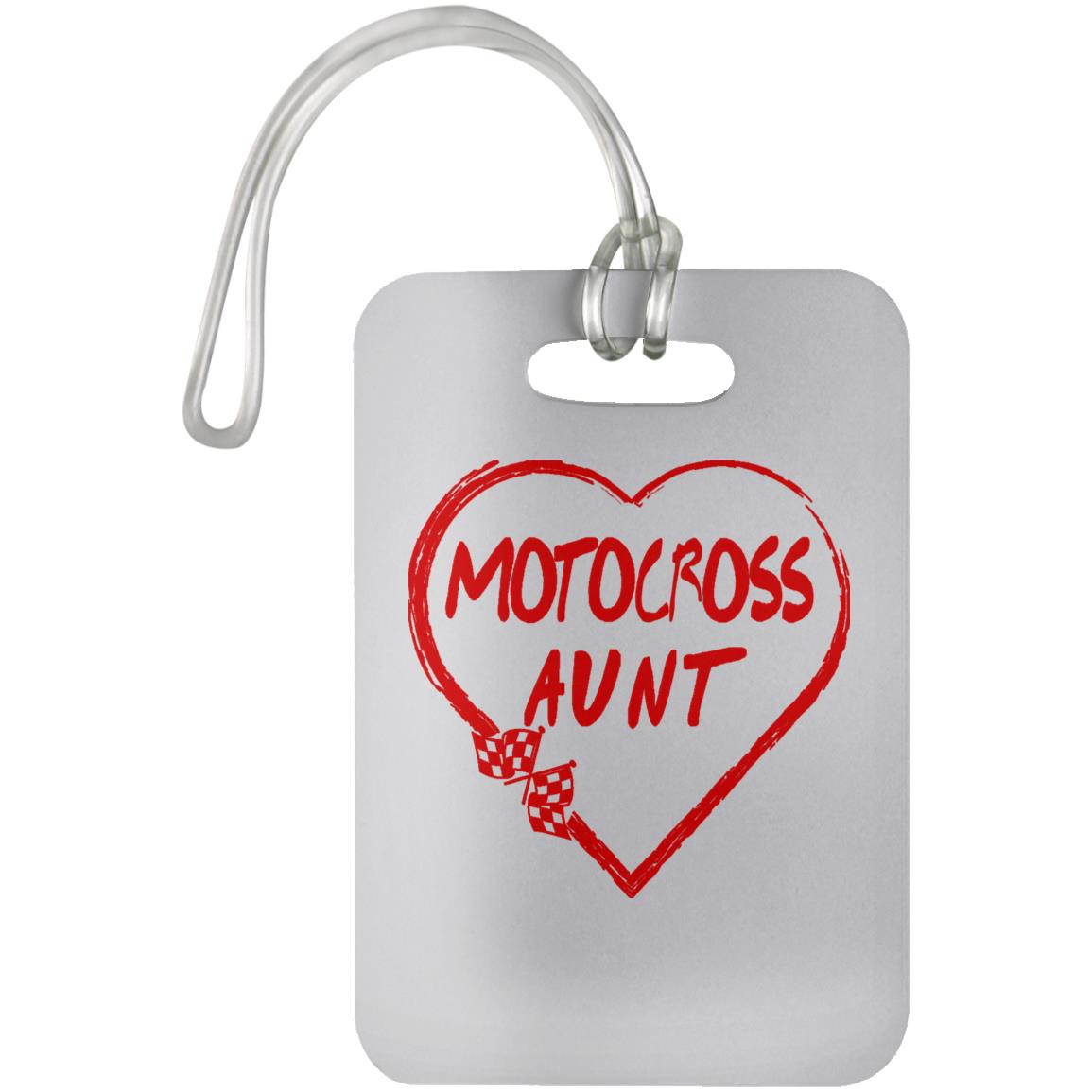 Motocross Aunt Heart Luggage Bag Tag