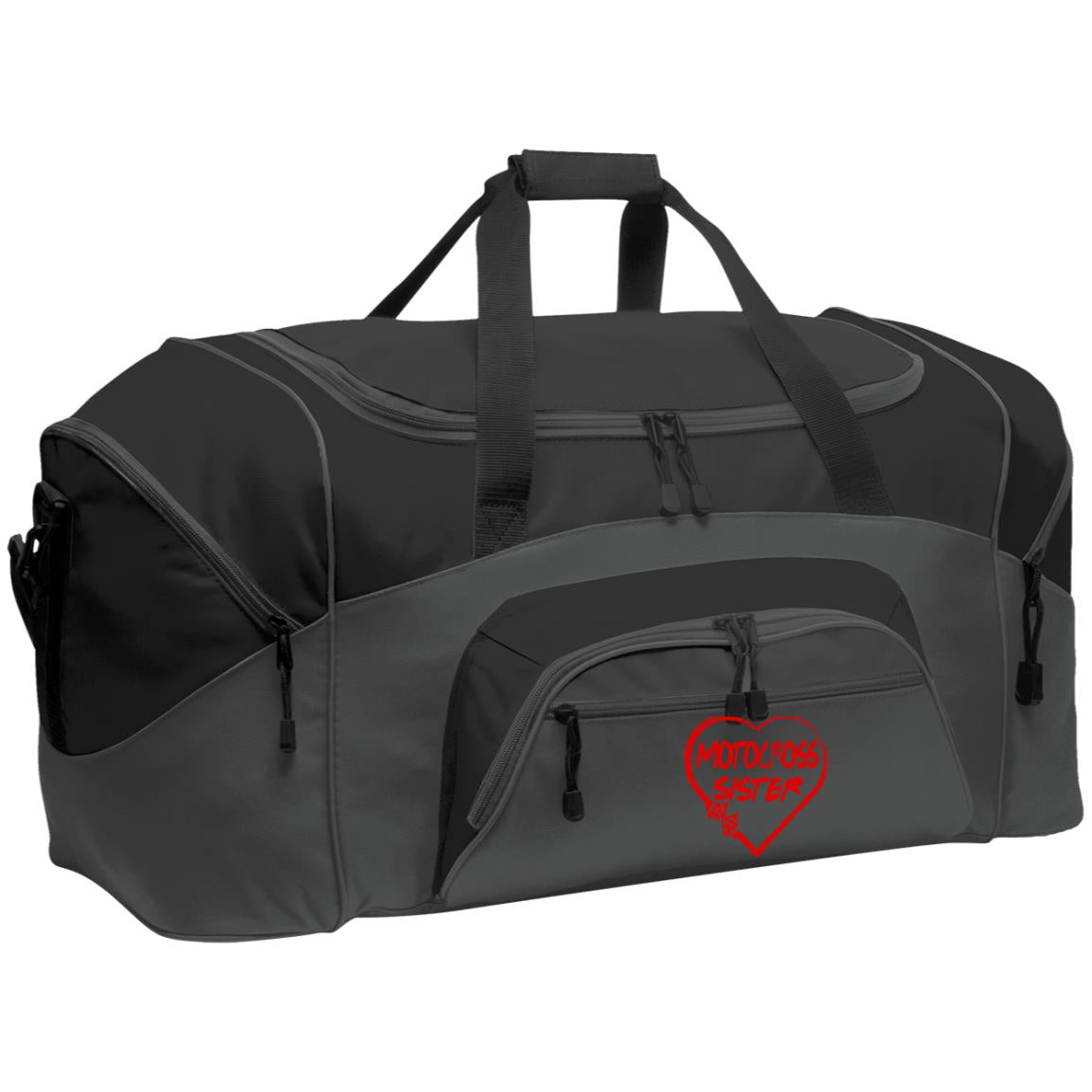 Motocross Sister Heart Colorblock Sport Duffel