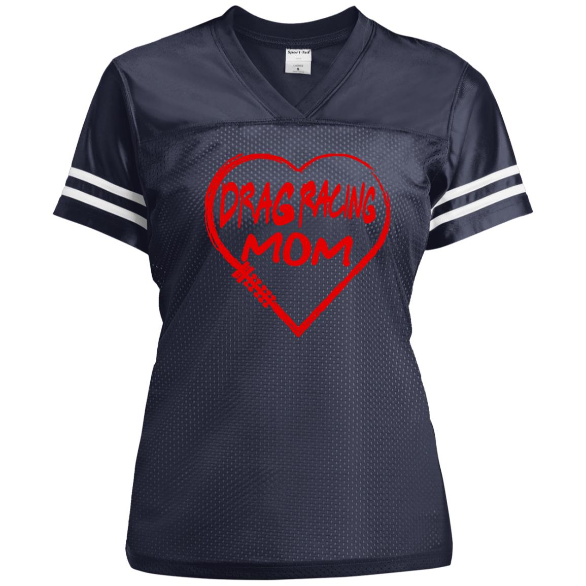 Drag Racing Mom Heart Ladies' Replica Jersey