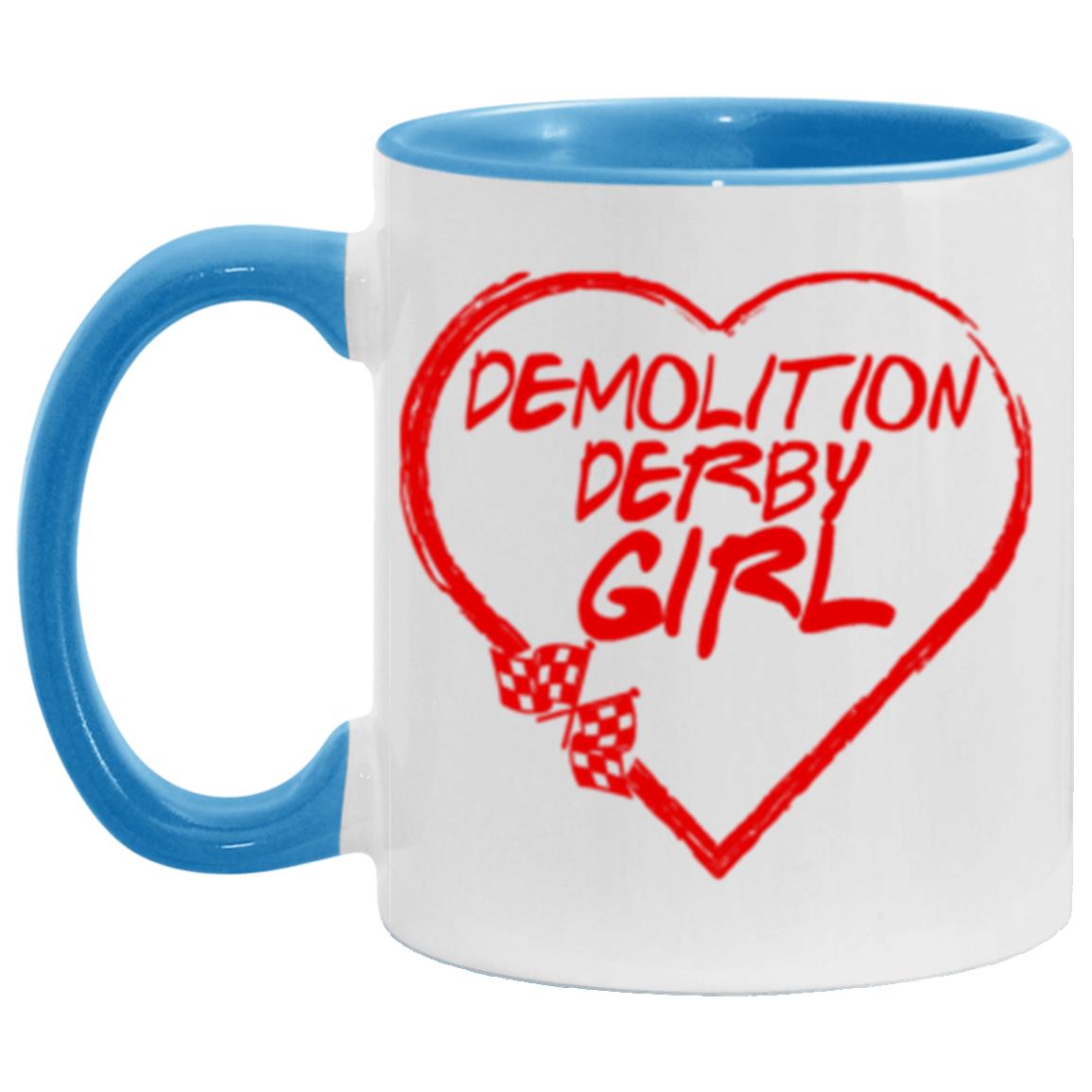 Demolition Derby Girl Heart 11oz Accent Mug